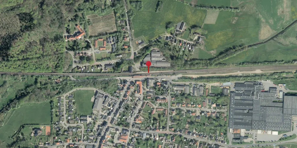 Historisk kort over Aarup Trinbræt