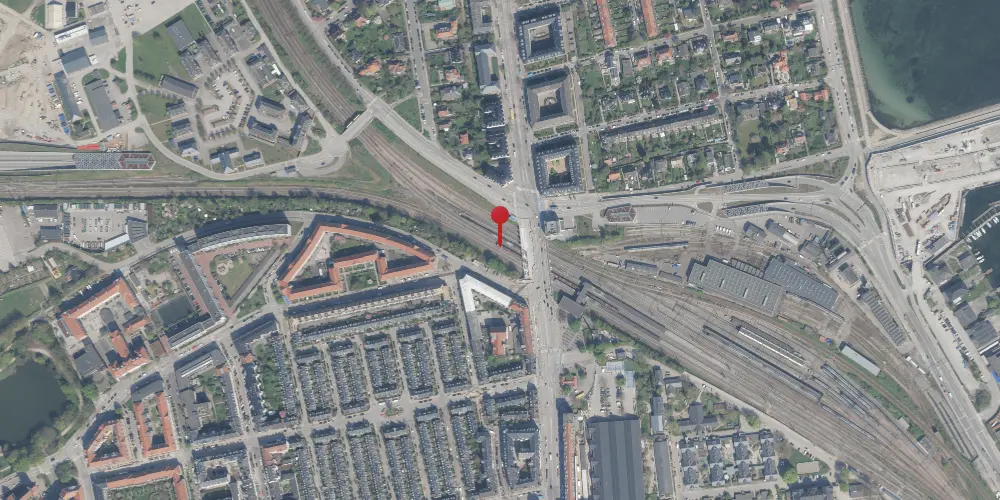 Historisk kort over Svanemøllen Krydsningsstation [1897-1910]