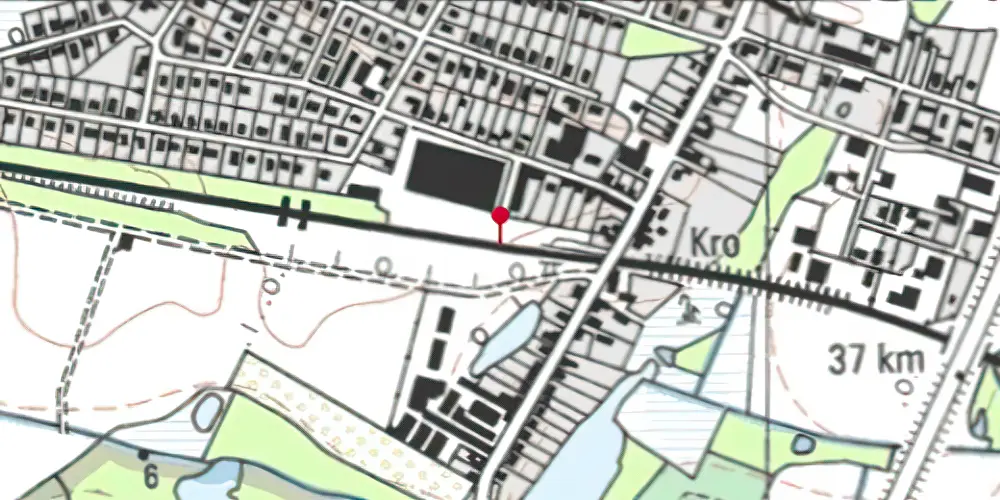 Historisk kort over Ullerslev Teknisk Station Historisk kort over Ullerslev Teknisk Station