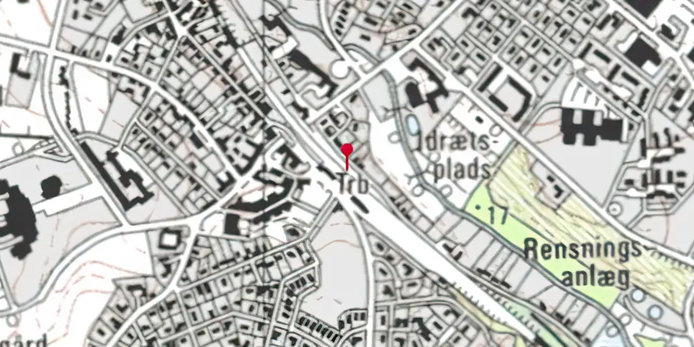 Historisk kort over Børkop Trinbræt