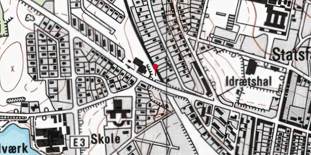 Historisk kort over Bygholm Billetsalgssted [1901-1920]