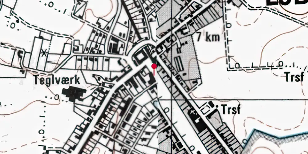 Historisk kort over Ejby Station