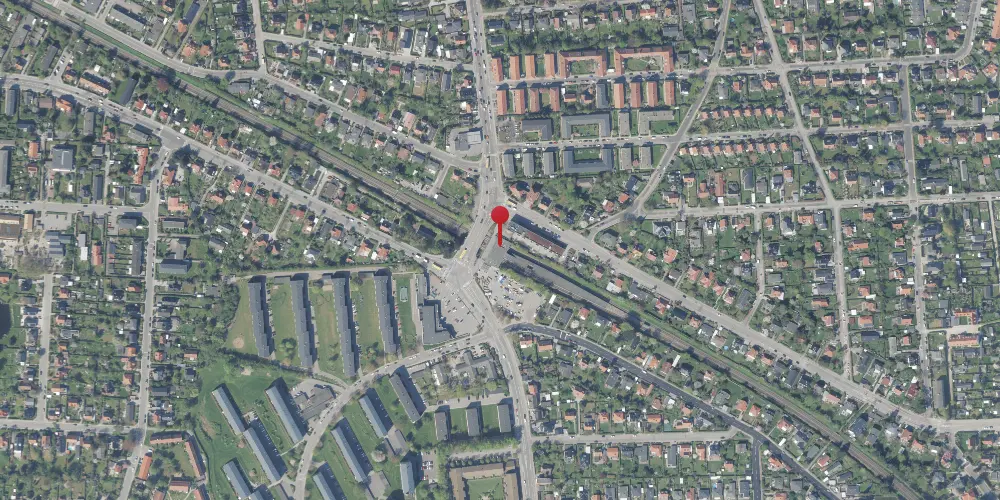 Historisk kort over Vangede Station [1968-1977]