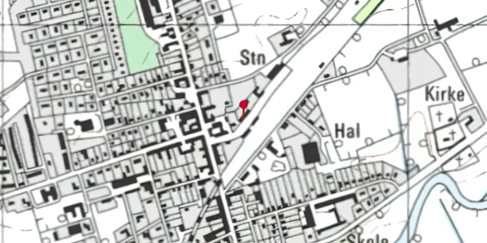 Historisk kort over Vemb Privatbanestation [1902-1959]