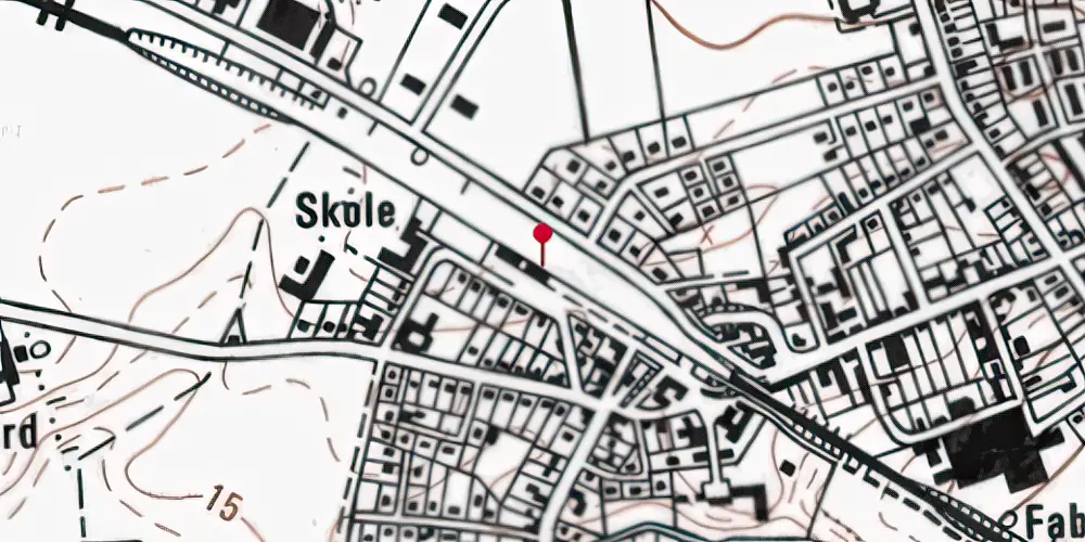 Historisk kort over Nørre Aaby Station