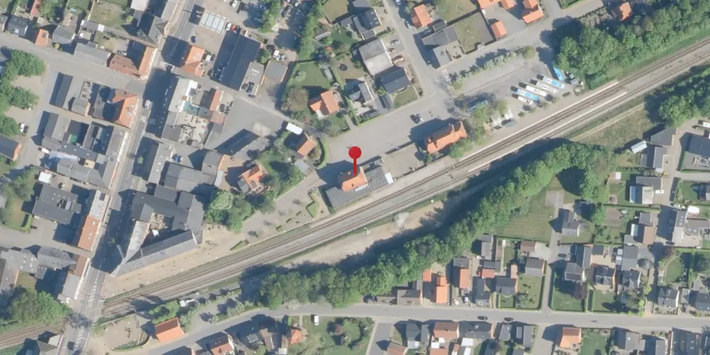 Historisk kort over Vinderup Station [1865-1915]