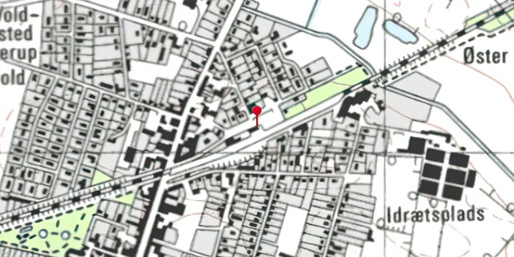 Historisk kort over Vinderup Station [1915-1973]