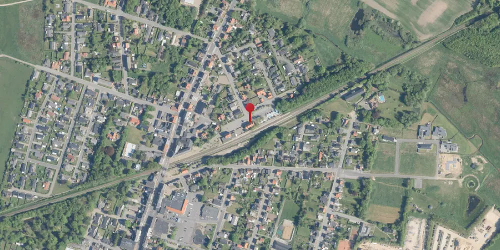 Historisk kort over Vinderup Station [1915-1973]