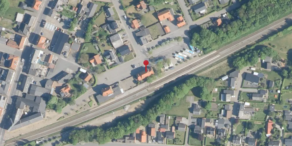 Historisk kort over Vinderup Station [1915-1973]