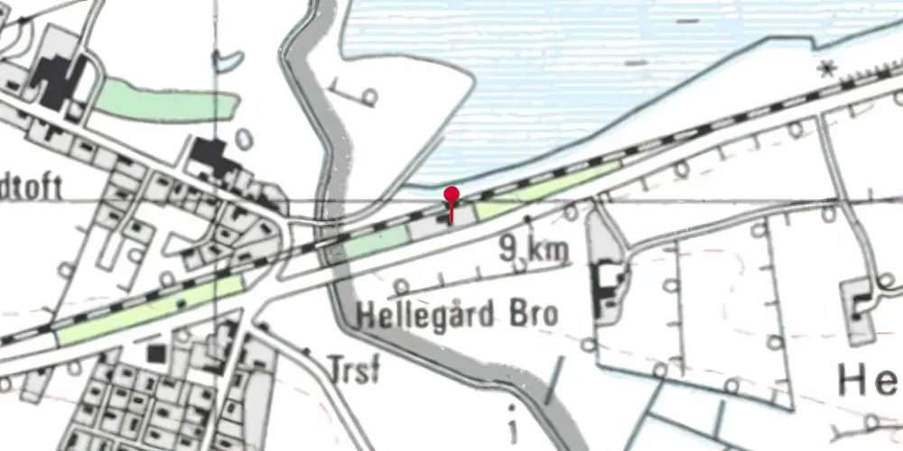 Historisk kort over Handbjerg Privat Billetsalgssted  [1873-1875]