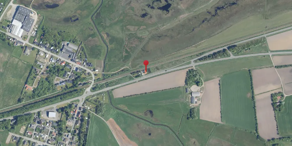 Historisk kort over Handbjerg Privat Billetsalgssted  [1873-1875]