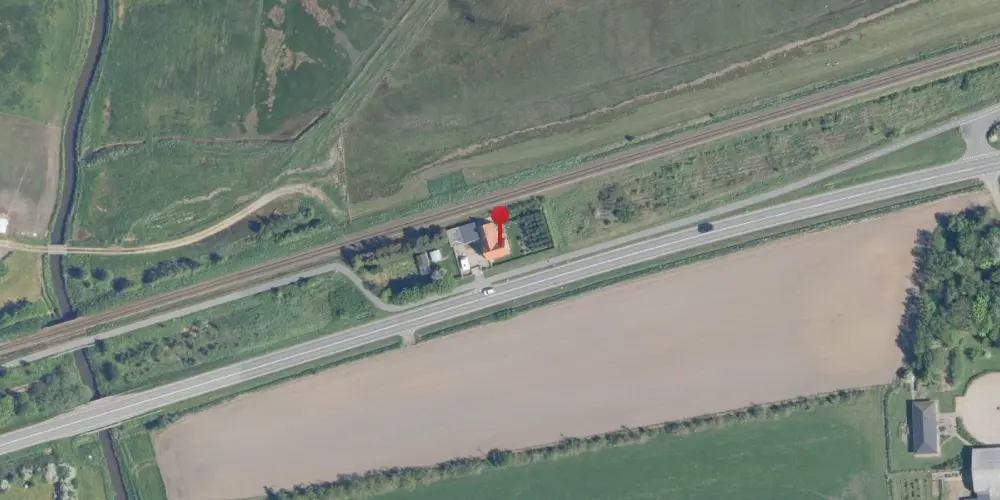 Historisk kort over Handbjerg Privat Billetsalgssted  [1873-1875]