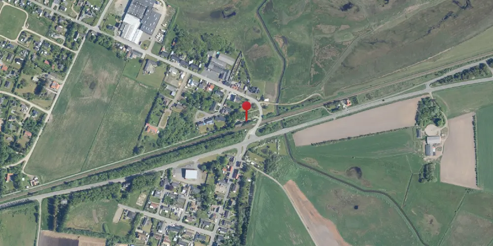 Historisk kort over Handbjerg Station [1946-1966]