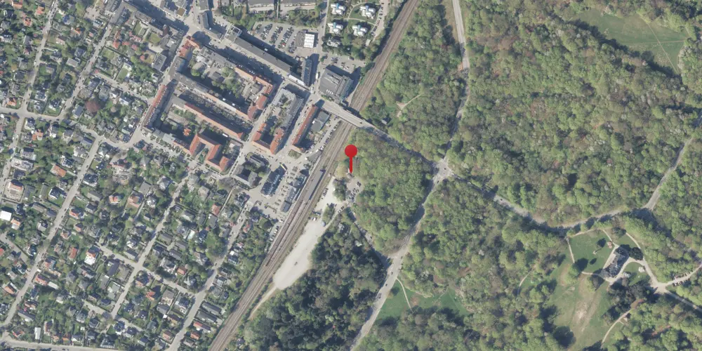 Historisk kort over Charlottenlund Øst Billetsalgssted