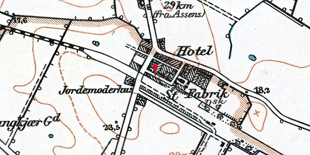 Historisk kort over Kavslunde Trinbræt Historisk kort over Kavslunde Trinbræt