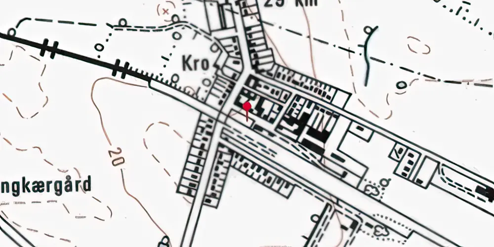 Historisk kort over Kavslunde Trinbræt Historisk kort over Kavslunde Trinbræt