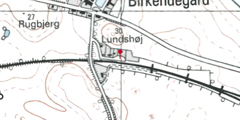 Historisk kort over Værslev Station [1874-1964]