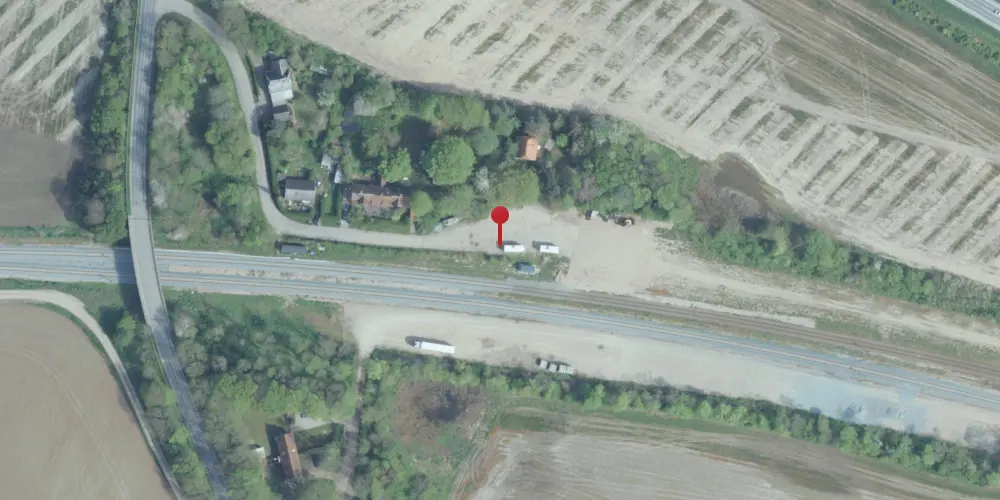 Historisk kort over Værslev Togekspedtionssted [1965-1971]