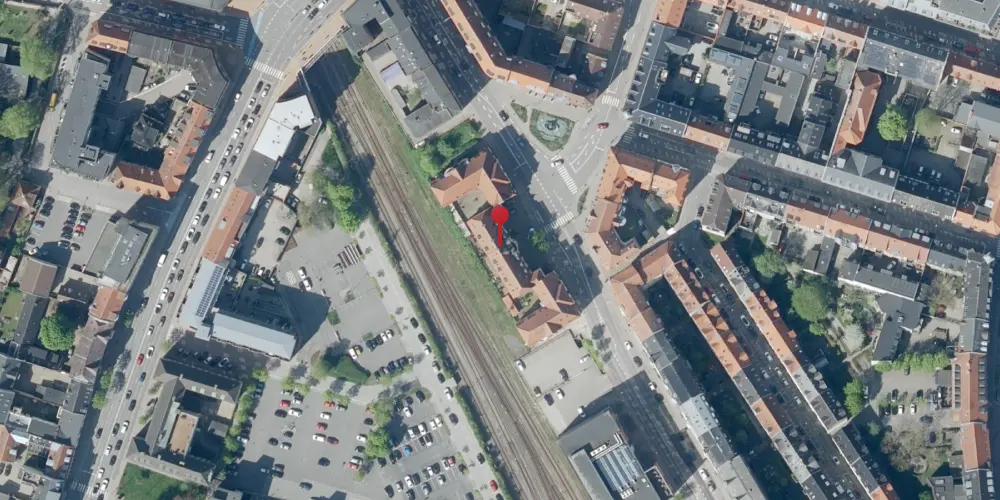 Historisk kort over Aalborg Station [1869-1902]