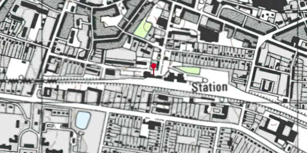 Historisk kort over Middelfart Station Historisk kort over Middelfart Station