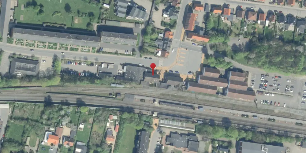 Historisk kort over Middelfart Station Historisk kort over Middelfart Station