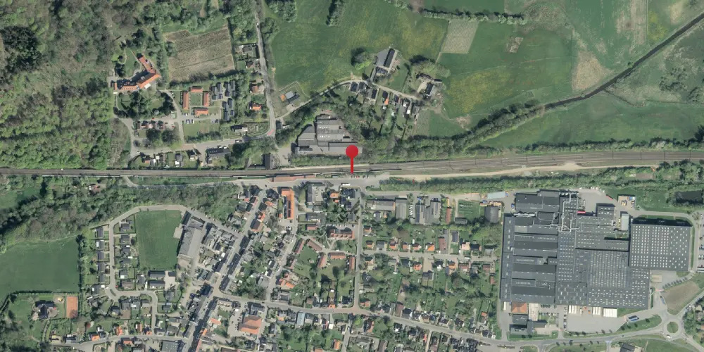 Historisk kort over Aarup Station [1865-1971]