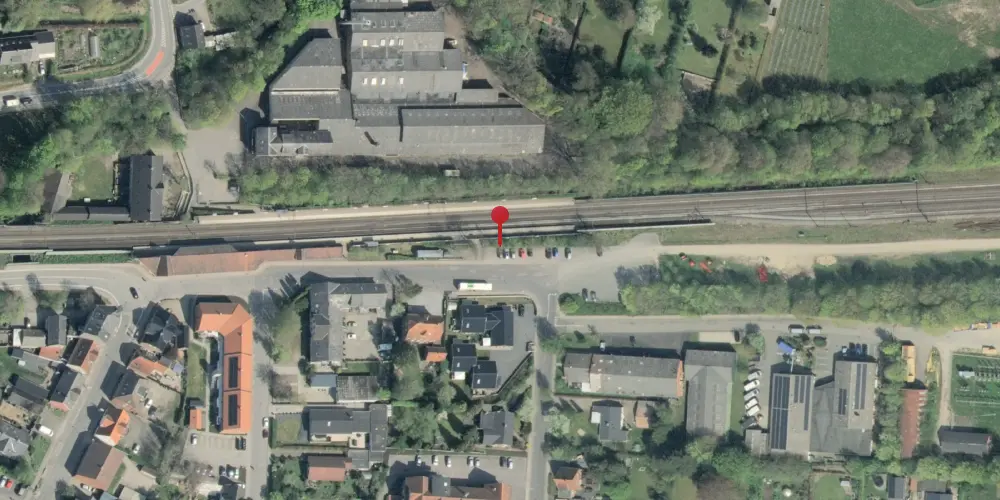 Historisk kort over Aarup Station [1865-1971]