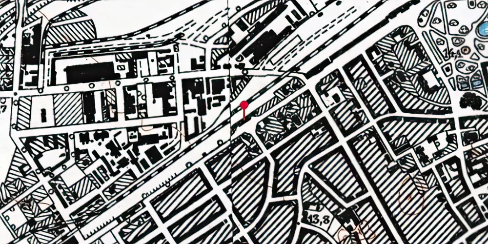 Historisk kort over Odense Sydbanegård Historisk kort over Odense Sydbanegård