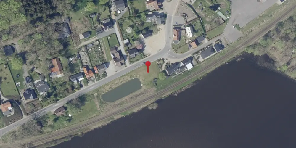 Historisk kort over Tange Billetsalgssted med Sidespor [1908-1920]