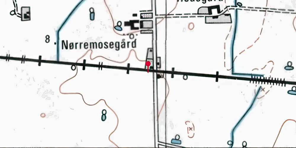 Historisk kort over Østoftevejen Trinbræt [1874-1877]
