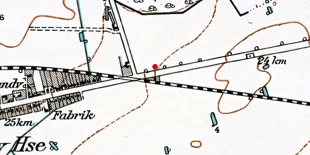 Historisk kort over Sæby Huse Holdeplads [1874-1877]