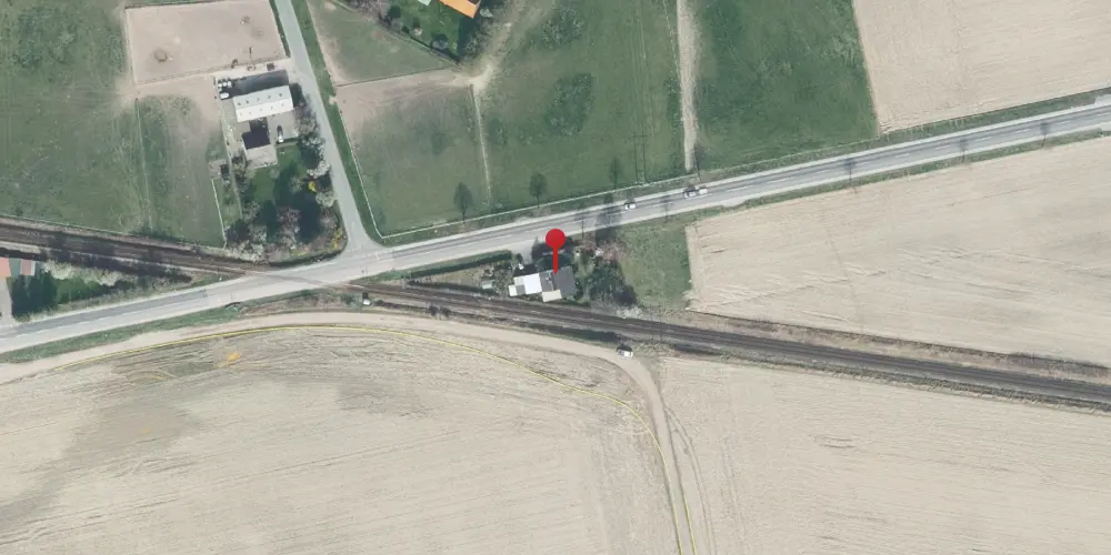 Historisk kort over Sæby Huse Holdeplads [1874-1877]