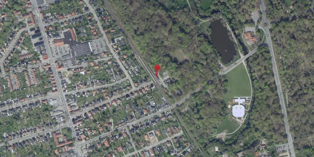 Historisk kort over Fruens Bøge Station Historisk kort over Fruens Bøge Station