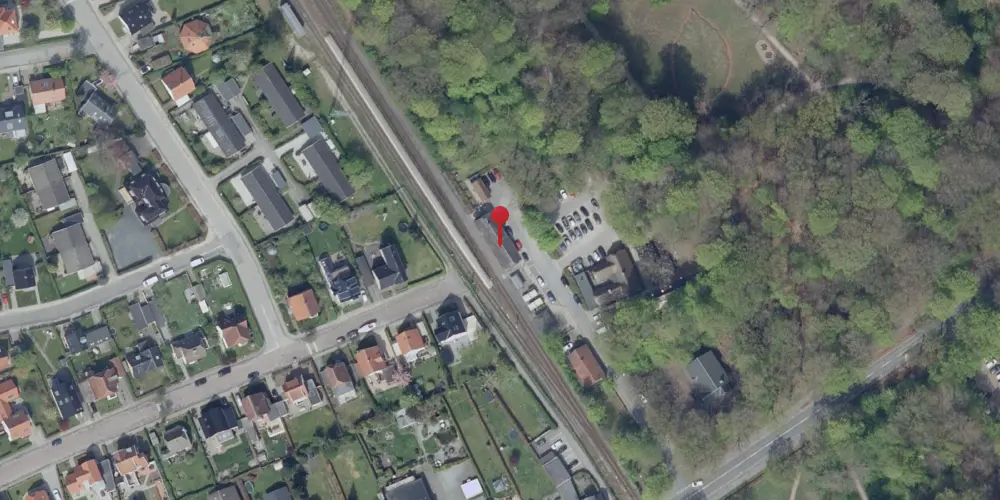 Historisk kort over Fruens Bøge Station Historisk kort over Fruens Bøge Station