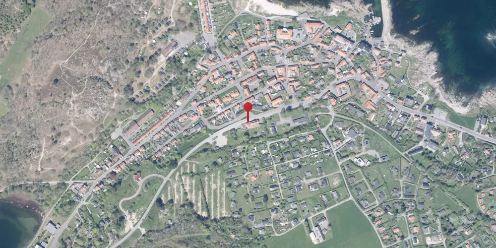 Historisk kort over Hammershus Station [1913-1914]