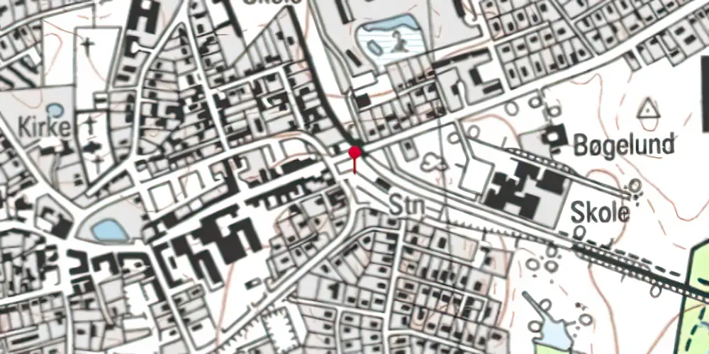 Historisk kort over Helsinge Station [1897-1992]