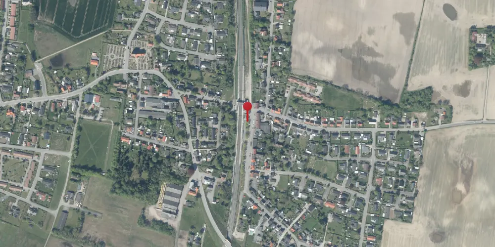 Historisk kort over Eskilstrup Station [1872-1973]