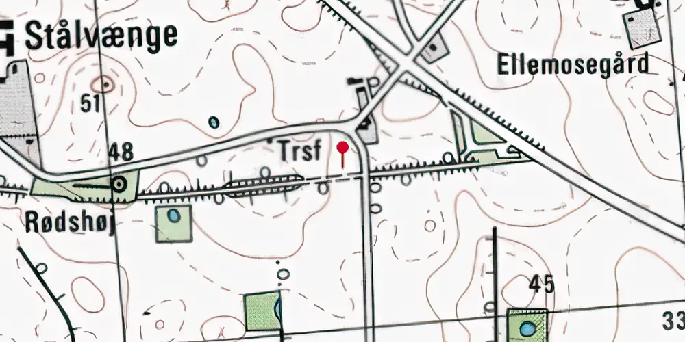 Historisk kort over Stålvænge Trinbræt