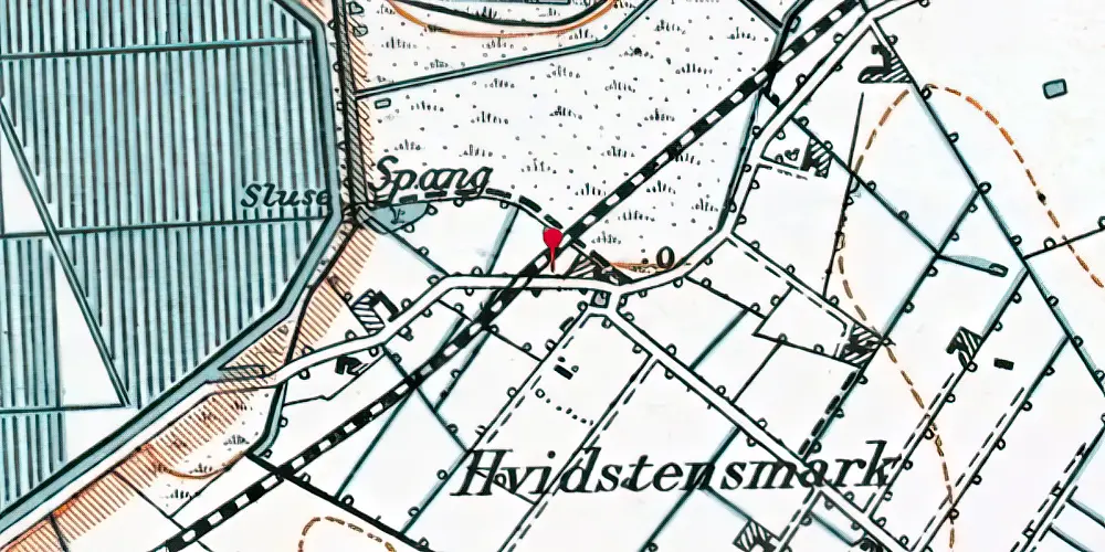 Historisk kort over Hvidstensmark Trinbræt Historisk kort over Hvidstensmark Trinbræt