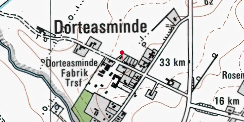 Historisk kort over Dortheasminde Trinbræt med Sidespor [1892-1899]