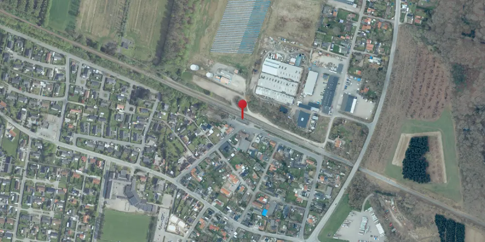 Historisk kort over Svebølle Station [1874-1974]