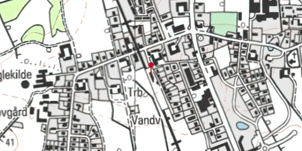 Historisk kort over Højby (Fyn) Trinbræt