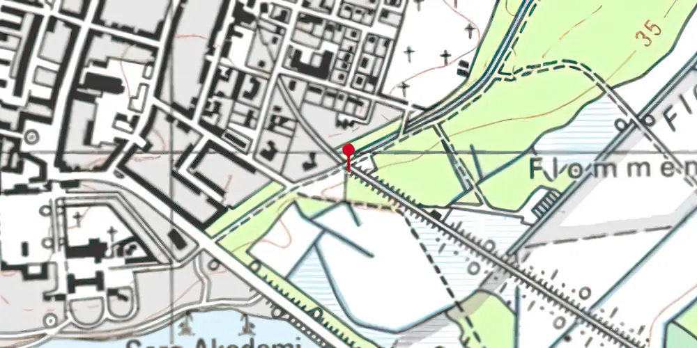 Historisk kort over Koksbang Trinbræt