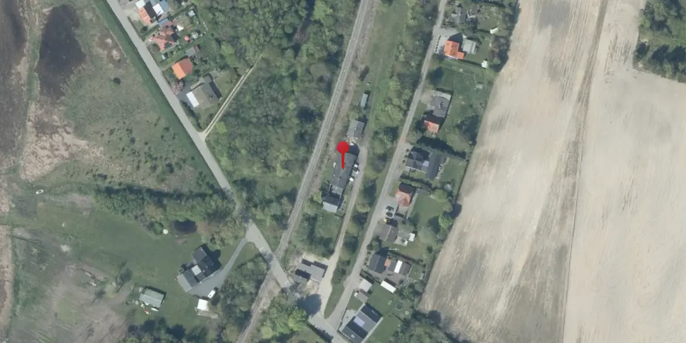 Historisk kort over Væggerløse Station [1886-1969]