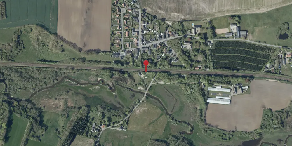 Historisk kort over Ejstrup Holdeplads [1866-1916]