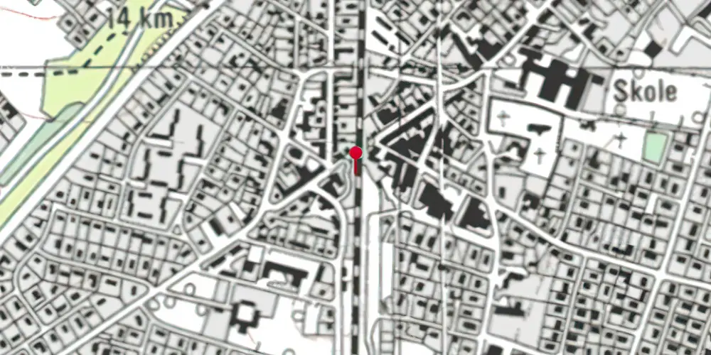 Historisk kort over Hedensted Billetsalgssted [1875-1889]