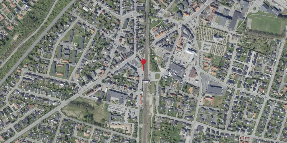 Historisk kort over Hedensted Holdeplads [1889-1920]