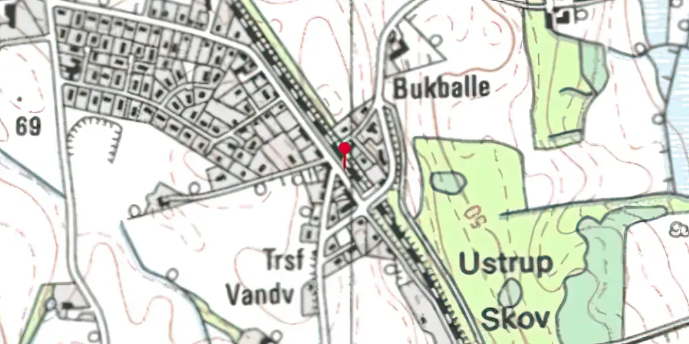 Historisk kort over Hylke Billetsalgssted [1868-1896]