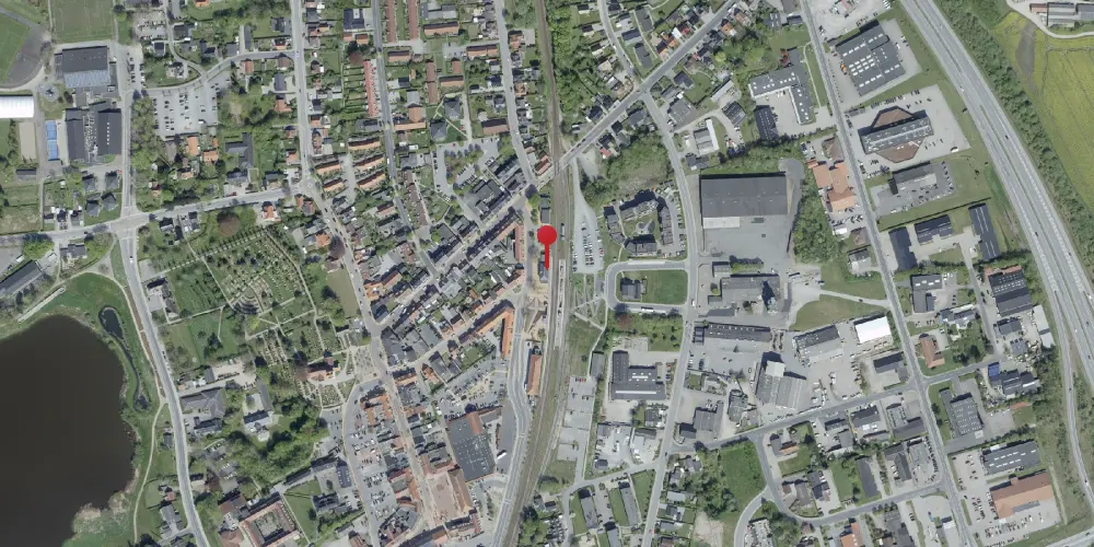 Historisk kort over Ringe Station