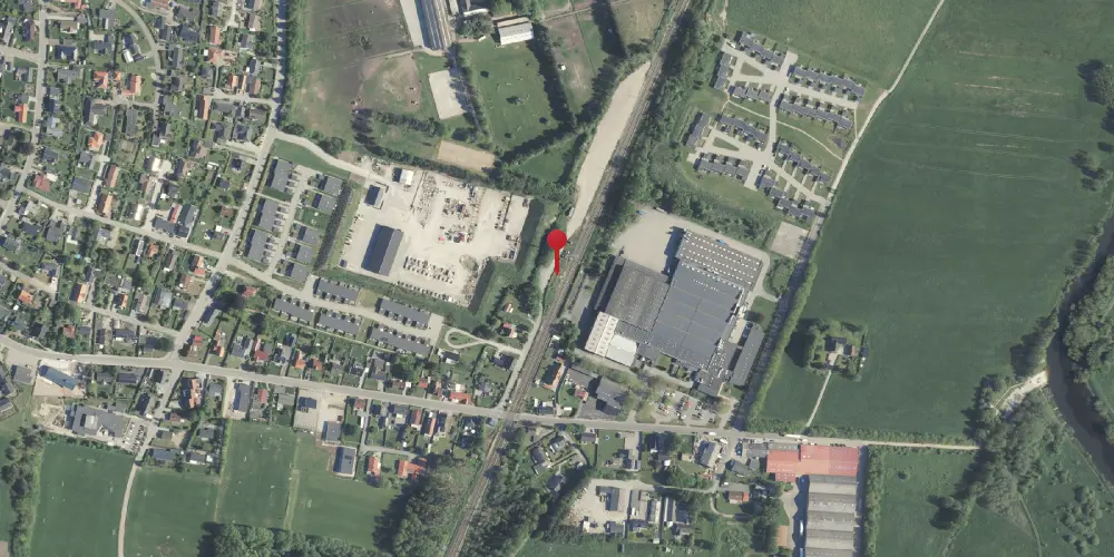 Historisk kort over Stevnstrup Holdeplads [1904-1922]